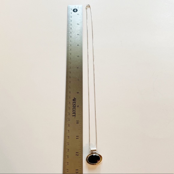 Black Stone 925 Mexico Earrings &  Necklace Set - Picture 5 of 10